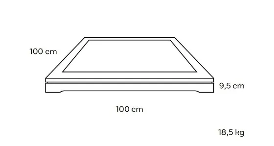 Rozměrové schéma – Silky Teak Table
